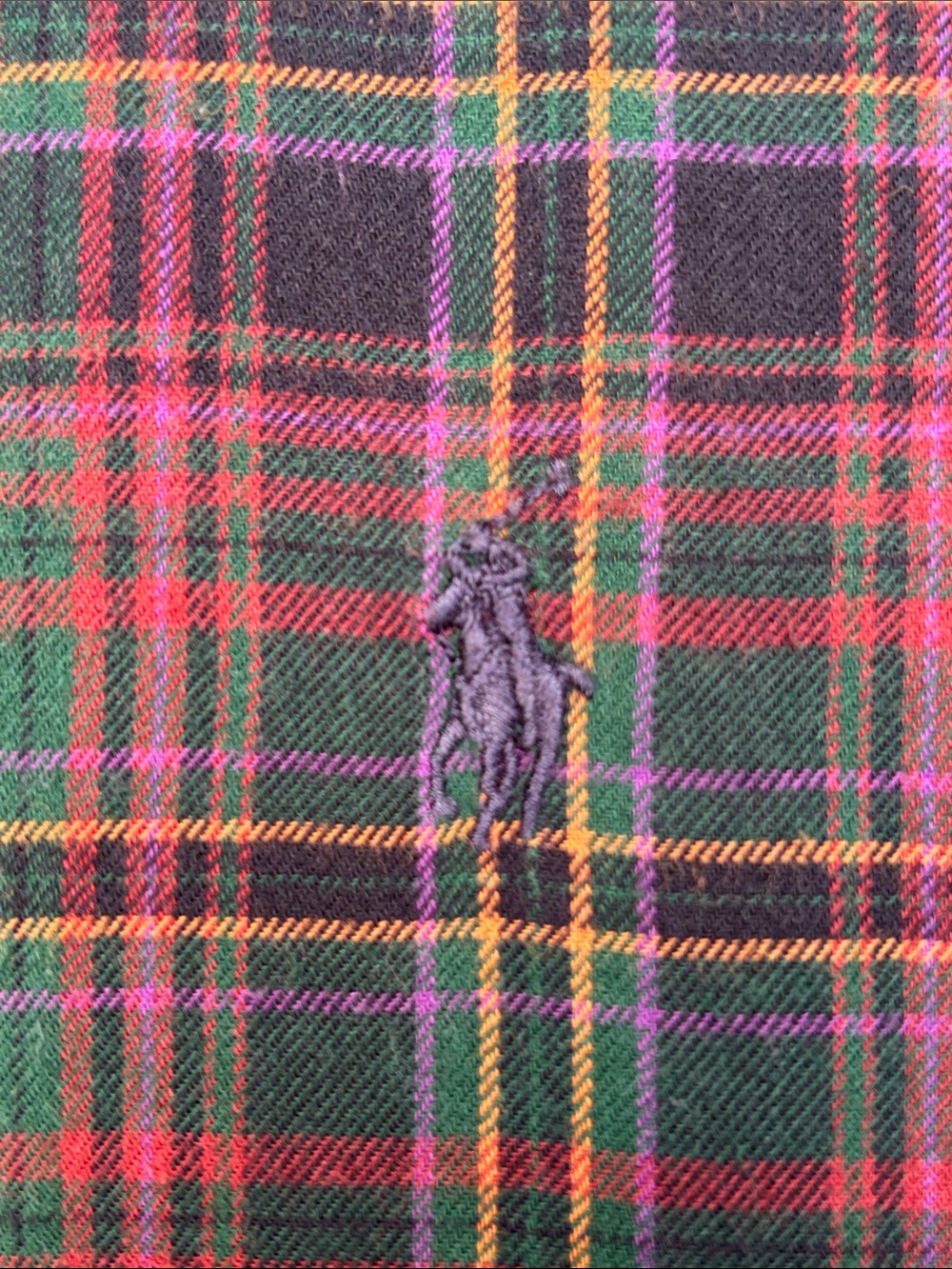 RALPH LAUREN | 90s Y2K Purple Plaid Blake Cotton Vintage Prep LS Shirt | Size XL - Picture 3 of 5